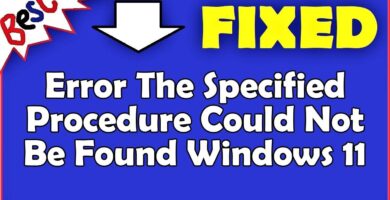 Windows 11 The Specified Procedure Could Not Be Found