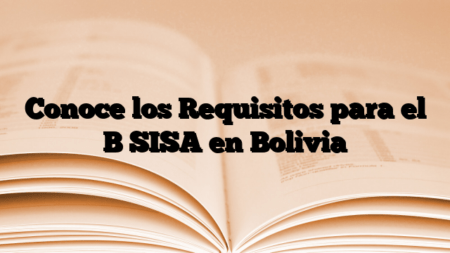 Conoce los Requisitos para el B SISA en Bolivia