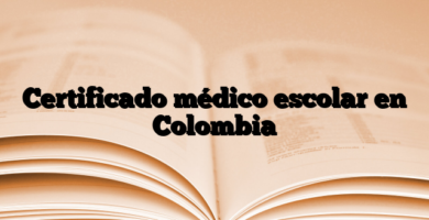 Certificado médico escolar en Colombia