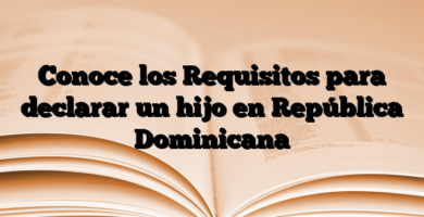 Conoce los Requisitos para declarar un hijo en República Dominicana
