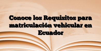 Conoce los Requisitos para matriculación vehicular en Ecuador