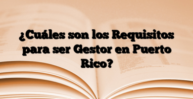 ¿Cuáles son los Requisitos para ser Gestor en Puerto Rico?